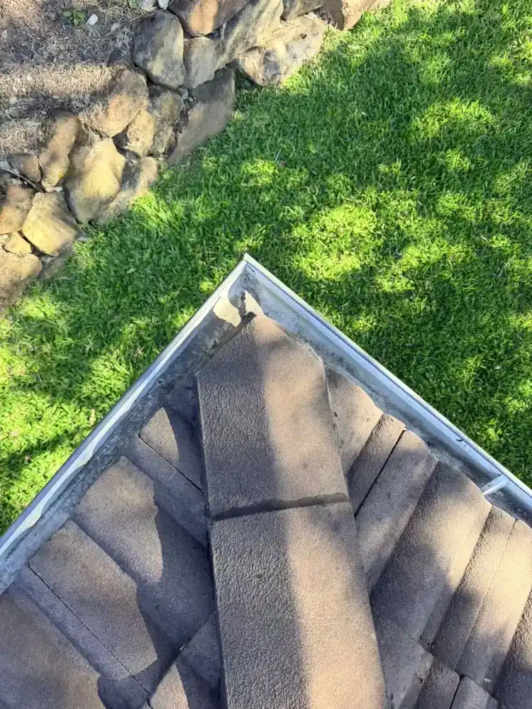 Owner-supplied overview of a tiled ridge junction